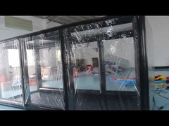 공기 밀접 용접 검은 차고 저장용 펌프 텐트